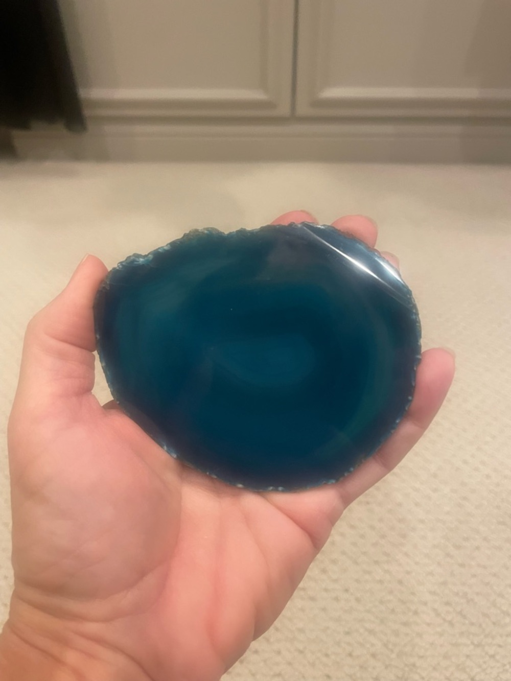 Raw Edge Blue Agate Belt Buckle